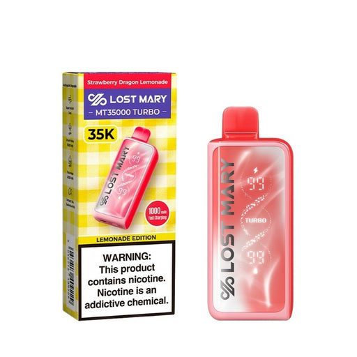 Pre-Filled 18ml E-Liquid Lost Mary MT35000 Turbo Lemonade Edition Disposable Vape for Long-Lasting Vaping