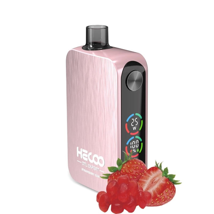 Hecoo Space DTL Expert 30K vape with hazelnut coffee and fruity flavor options.