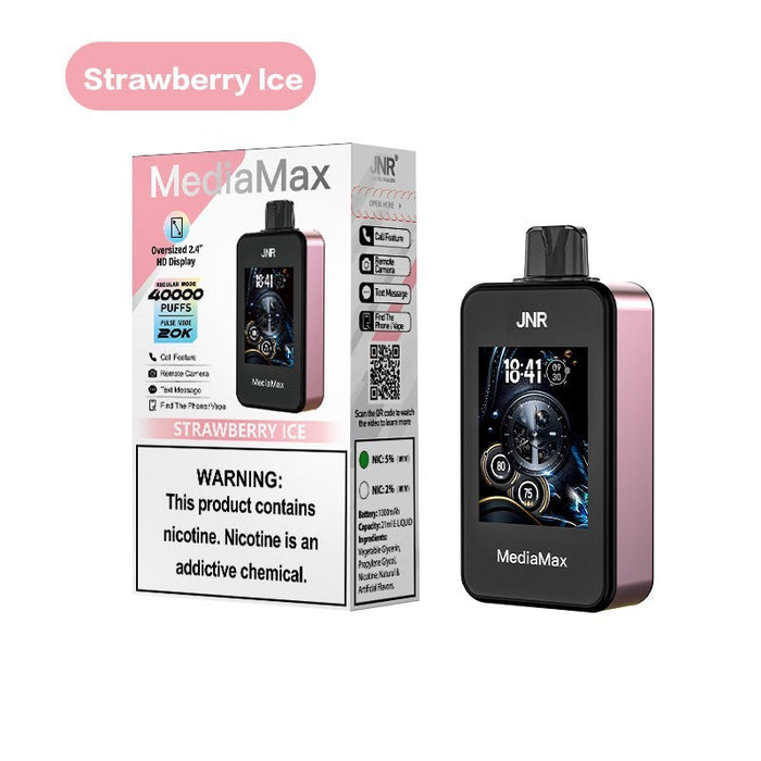 JNR Mediamax 40000 Disposable Vape at VapeNear – the perfect choice for vapers seeking a high-capacity, flavorful, and long-lasting disposable vape.