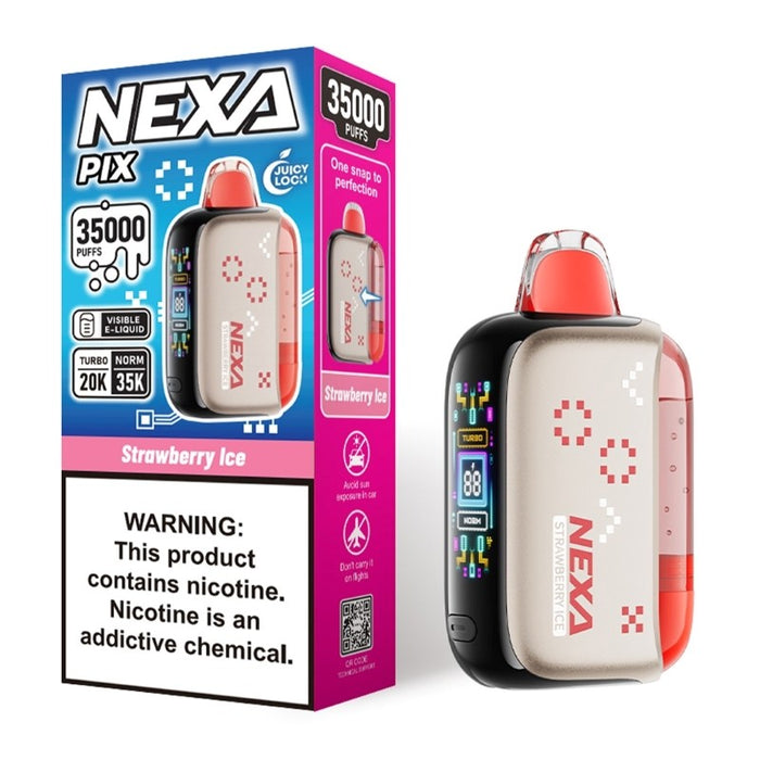 Miami Mint NEXA PIX 35K crystal tank vape with tropical mint blend.