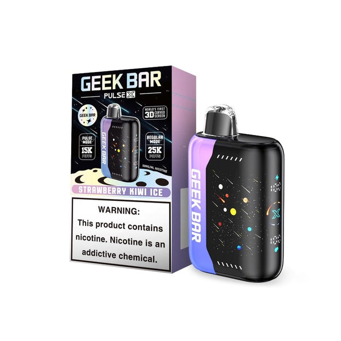 Portable Geek Bar Pulse X 25K Meteor Edition disposable vape with a stunning meteor-inspired design. Enjoy smooth hits at VapeNear online vape shop.