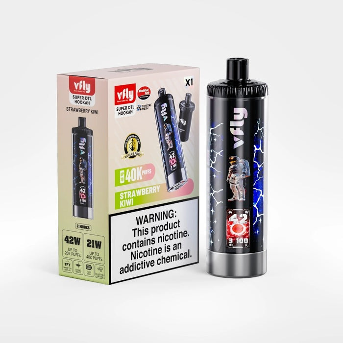 VFLY Super DTL 40K disposable vape in Pear Apple Ice flavor for fresh fruity vapor.