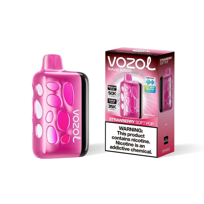 Get the VOZOL Rave 50K disposable vape with a 1000mAh battery and up to 50,000 puffs in Regular Mode.