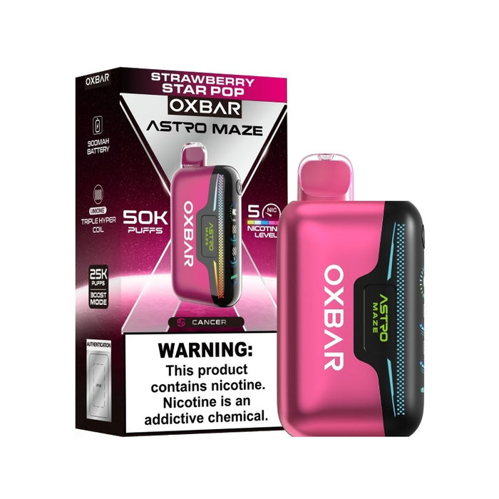 Stylish and powerful OXBAR Astro Maze 50K e-cigarette