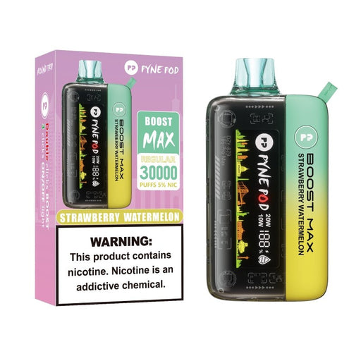 Pyne Pod Boost Max 30K Vape – Featuring a digital screen, Boost Mode, and 10 flavor options. Explore premium disposable vapes at VapeNear.
