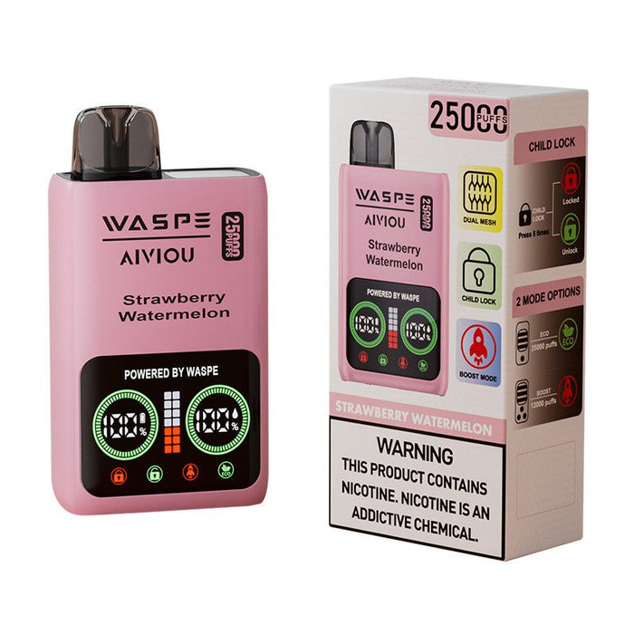 Compact and lightweight Waspe 25000 Disposable Vape with 25,000 puffs, available at VapeNear.