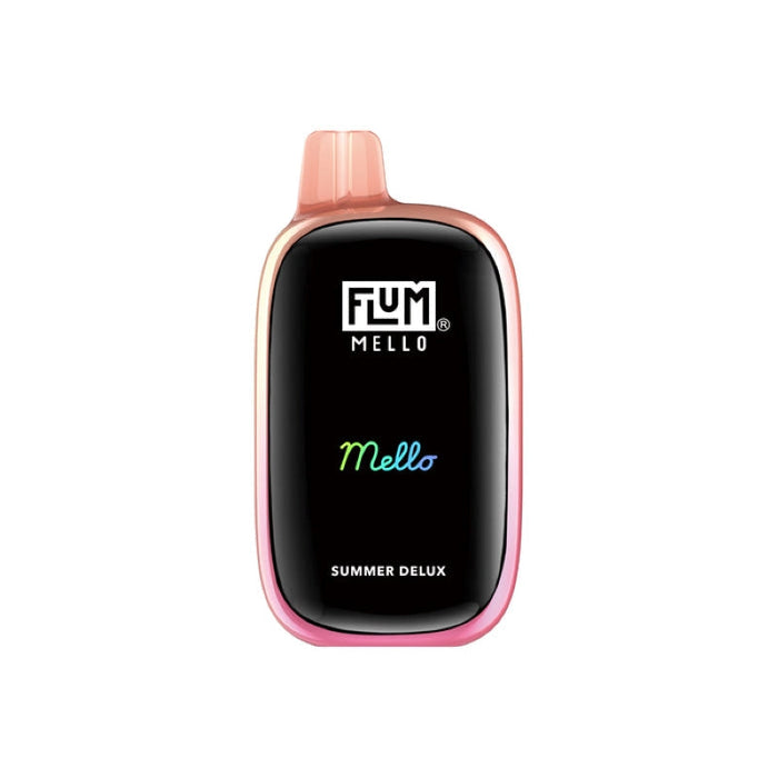 Powerful Flum Mello 20000 disposable vape delivering dense clouds and rich flavors. Perfect for all-day vaping at VapeNear online vape shop.