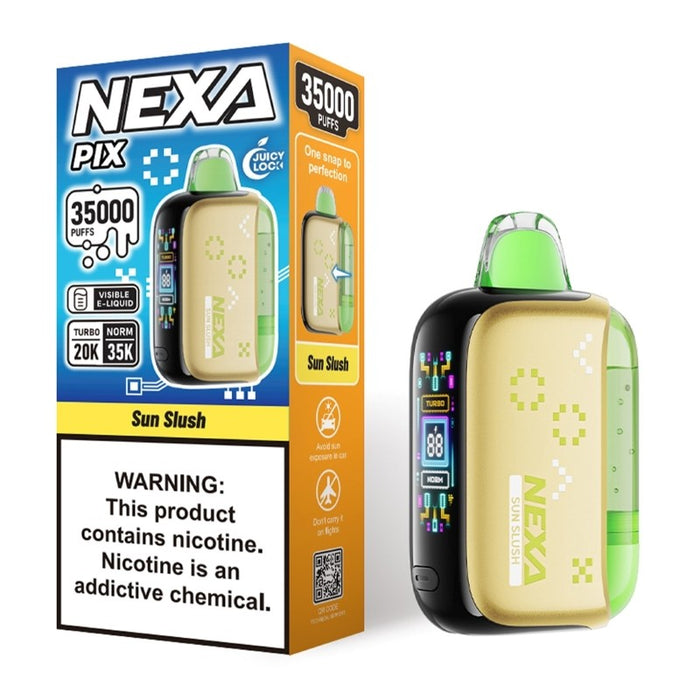 Juicy Grape NEXA PIX rechargeable 35000 puff vape with sweet grape flavor.