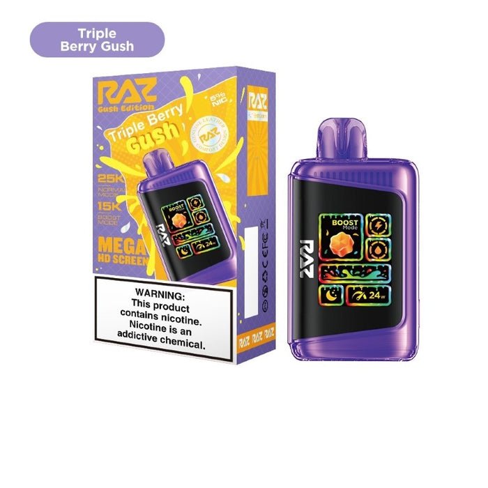 Long-Lasting Performance of Raz LTX 25000 Gush Edition Vape – Enjoy Up to 25,000 Puffs from Vapenear’s Best-Selling Collection.