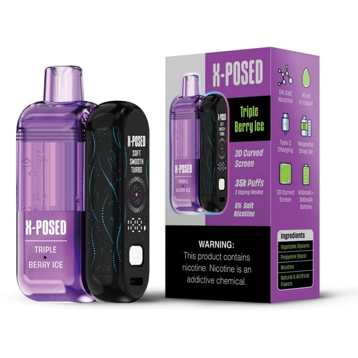 Premium X-Posed 35K disposable vape available in multiple fruity flavors at VapeNearShop