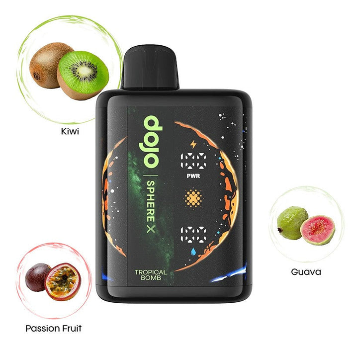 High-performance Dojo Sphere X 40K disposable vape featuring advanced mesh coil technology for enhanced flavor and vapor production. Available at VapeNear.