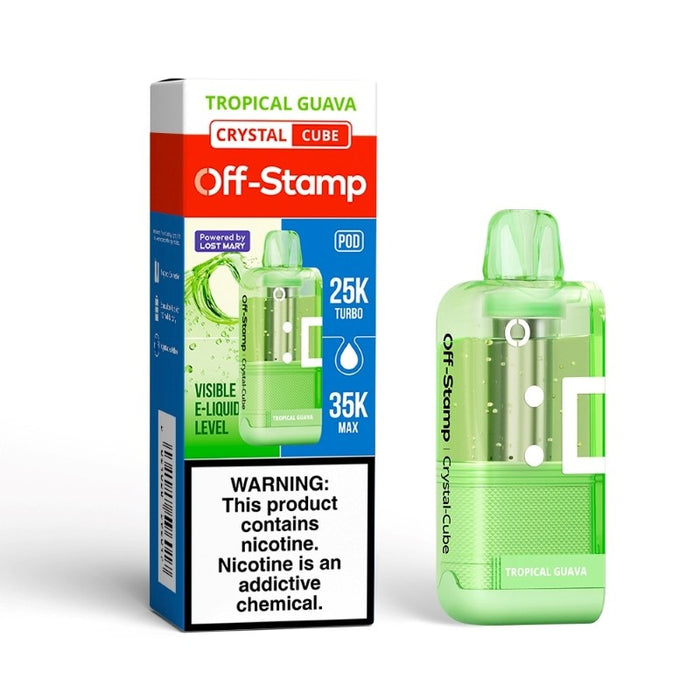 Off-Stamp Crystal Cube 35K disposable pod for Off-Stamp smart charging device