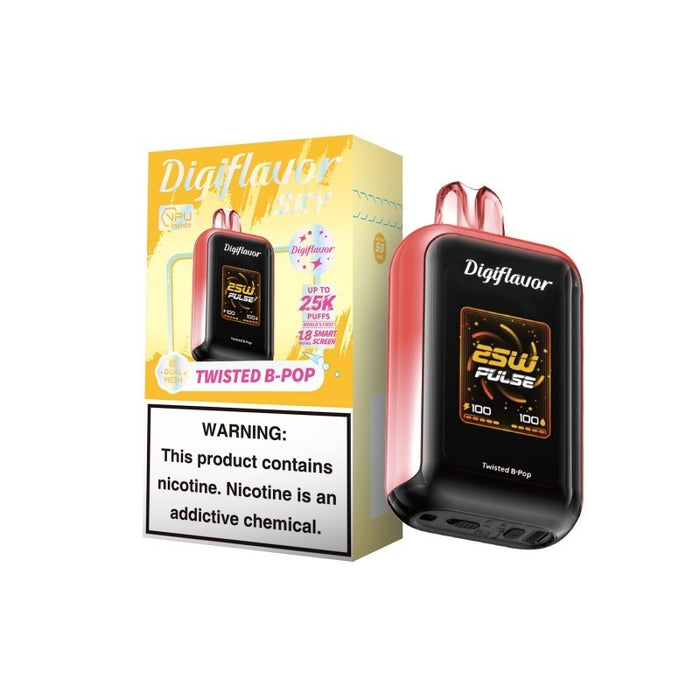 Digiflavor Sky 25K Disposable Vape – A long-lasting disposable device with 16mL e-liquid, 800mAh battery, and dual mesh coils. Find the best at VapeNear.