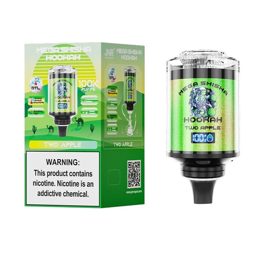 Experience the JNR Mega Shisha Hookah 100K, a revolutionary shisha-style vape device perfect for cloud chasers.