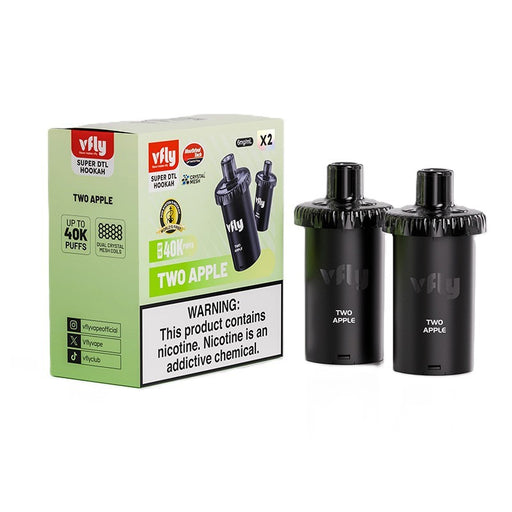 Pear Apple Ice VFLY Super DTL 40K Pod with 18ml vape juice and dual mesh coils