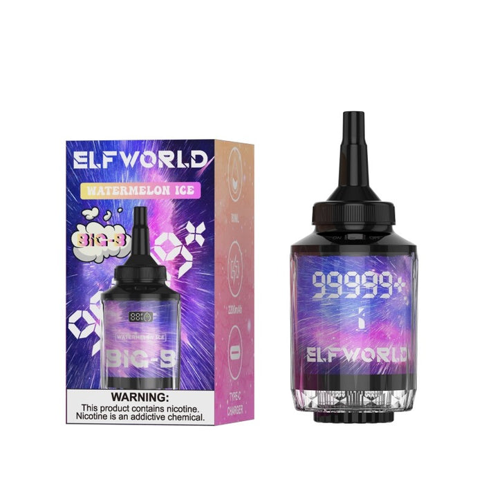 Premium Elfworld Big-B 99999 disposable vape kit with massive 80ml prefilled e-juice – VapeNearShop