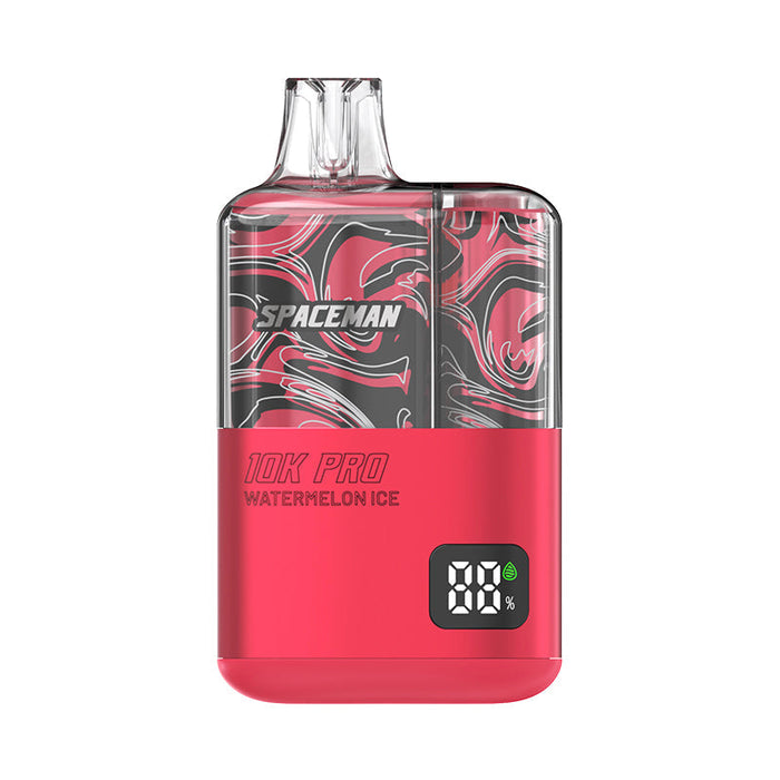 Spaceman 10K Pro Disposable Vape with a smart LED screen to track battery and e-liquid levels.