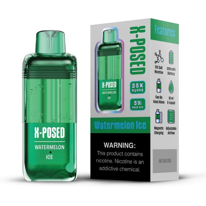 X-Posed 35K disposable vape pod device prefilled with nicotine salt for powerful satisfaction