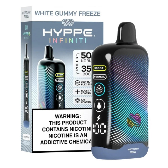 Buy Hyppe Infiniti 50K vape with 50000 puffs and Boost Mode for enhanced flavor.