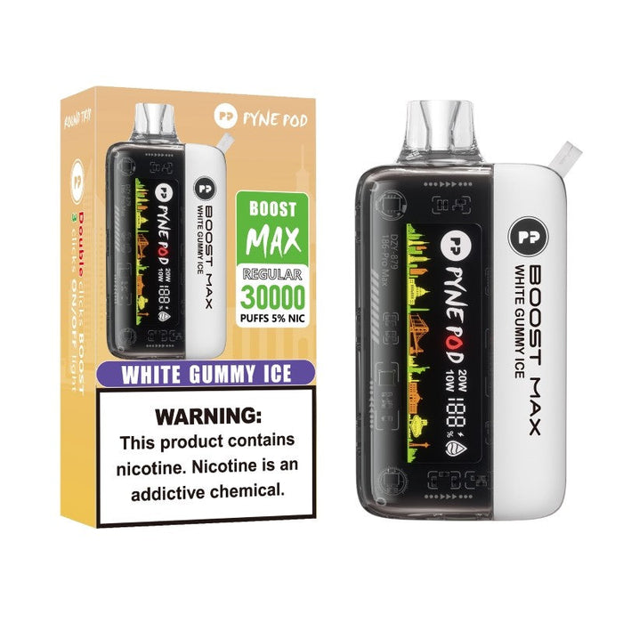 Pyne Pod Boost Max 30K Disposable Vape – A sleek and stylish vape with 30,000 puffs, Boost Mode, and 5% nicotine. Shop now at VapeNear.