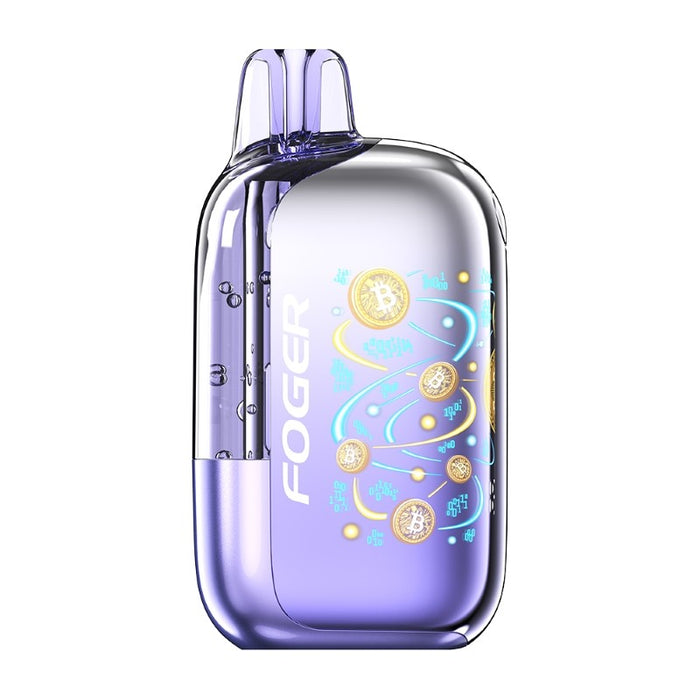 Foger Bit 35K disposable vape featuring modern design, dual mesh coils, and digital display.